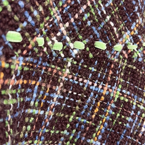 Anthropologie Elevenses Wool Blend Tweed Skirt Ribbon Trim Cottagecore Fall - Picture 6 of 12